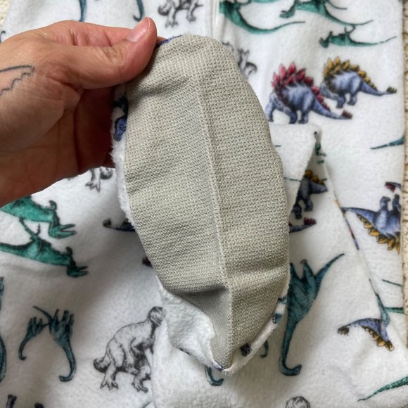 Vintage 1990s Carter's Boys 6 Years Dinosaur Print Fleece Footie Sleeper - Picture 3 of 3